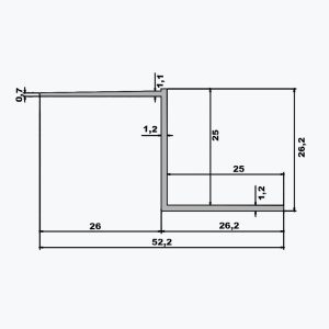 TEMPOLISTEL® B106 Profilo per giunti cavi per cartongesso BA 25 - immagine 2