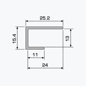 Profilo a U per cartongesso TEMPOLISTEL® A116 - immagine 2