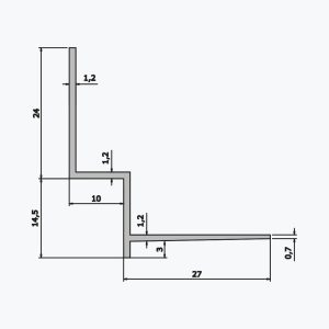 Profilo TEMPOLISTEL® A126 w per controsoffitto - immagine 2