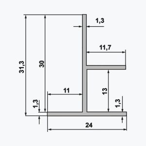 TEMPOLISTEL® B104 Profilo di transizione per giunzione tra cartongesso e controsoffitto smontabile - immagine 2