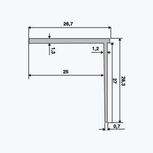 TEMPOLISTEL® B107 Profilo di battuta per cartongesso BA25 - immagine 2