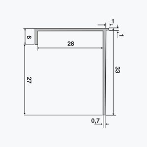 TEMPOLISTEL® B108 Profilo di battuta per cartongesso BA25 - immagine 2