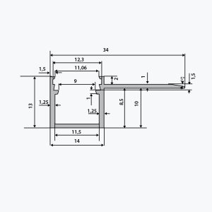 Profilo LED piatto TEMPOLISTEL® B116 - immagine 2